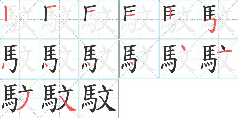 馼字笔画写法